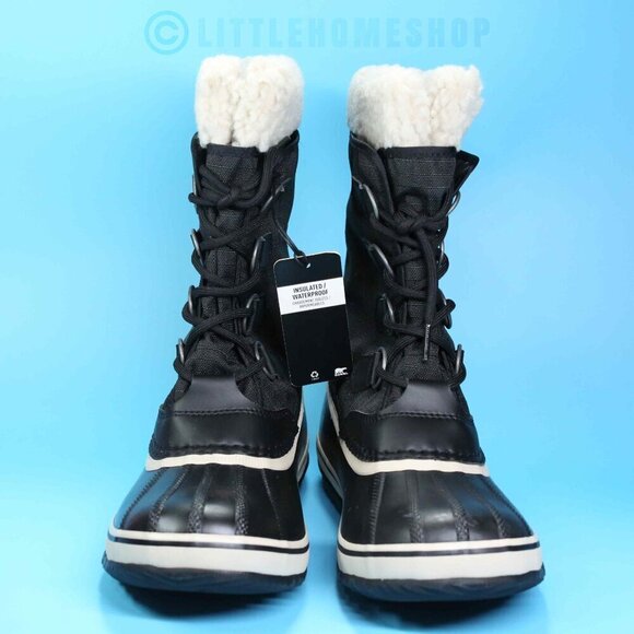 NWT! Sorel Winter Carnival Waterproof Snow Boot in Black, Stone, Size 9 - Picture 4 of 7